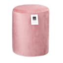 Sitzhocker aus Velours-Samt in Rosa Bild 3