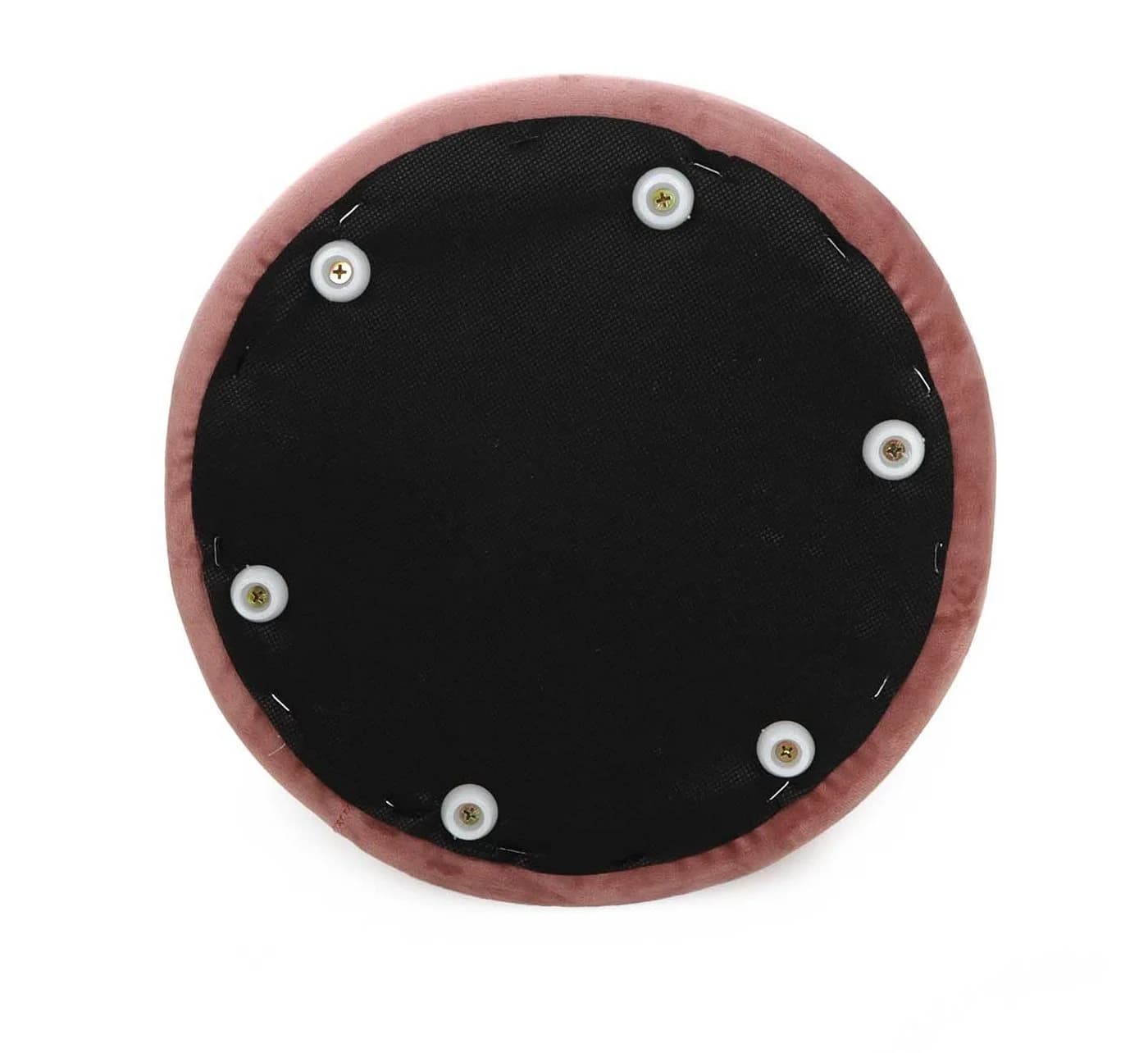 Sitzhocker aus Velours-Samt in Rosa - Bild 4