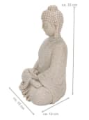 Bubble-Store Buddha Figur Grau Steinoptik Polyresin Bild 1