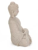 Bubble-Store Buddha Figur Grau Steinoptik Polyresin Bild 5
