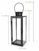 Mica Decorations Kerzenlaterne Industrial Design Schwarz Metall Glas Bild 1