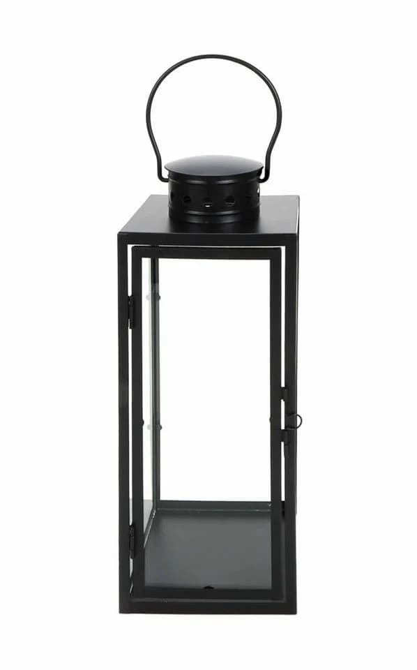 Mica Decorations Kerzenlaterne Industrial Design Schwarz Metall Glas - Bild 2