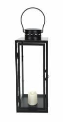 Mica Decorations Kerzenlaterne Industrial Design Schwarz Metall Glas Bild 3