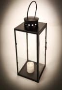 Mica Decorations Kerzenlaterne Industrial Design Schwarz Metall Glas Bild 4