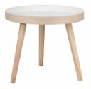 Bubble-Store Beistelltisch Weiß Rund mit Holzbeinen Bild 3