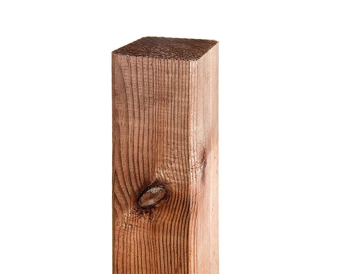 HaGa Holzpfosten 7x7x100cm Kiefer Imprägniert Braun - Bild 2