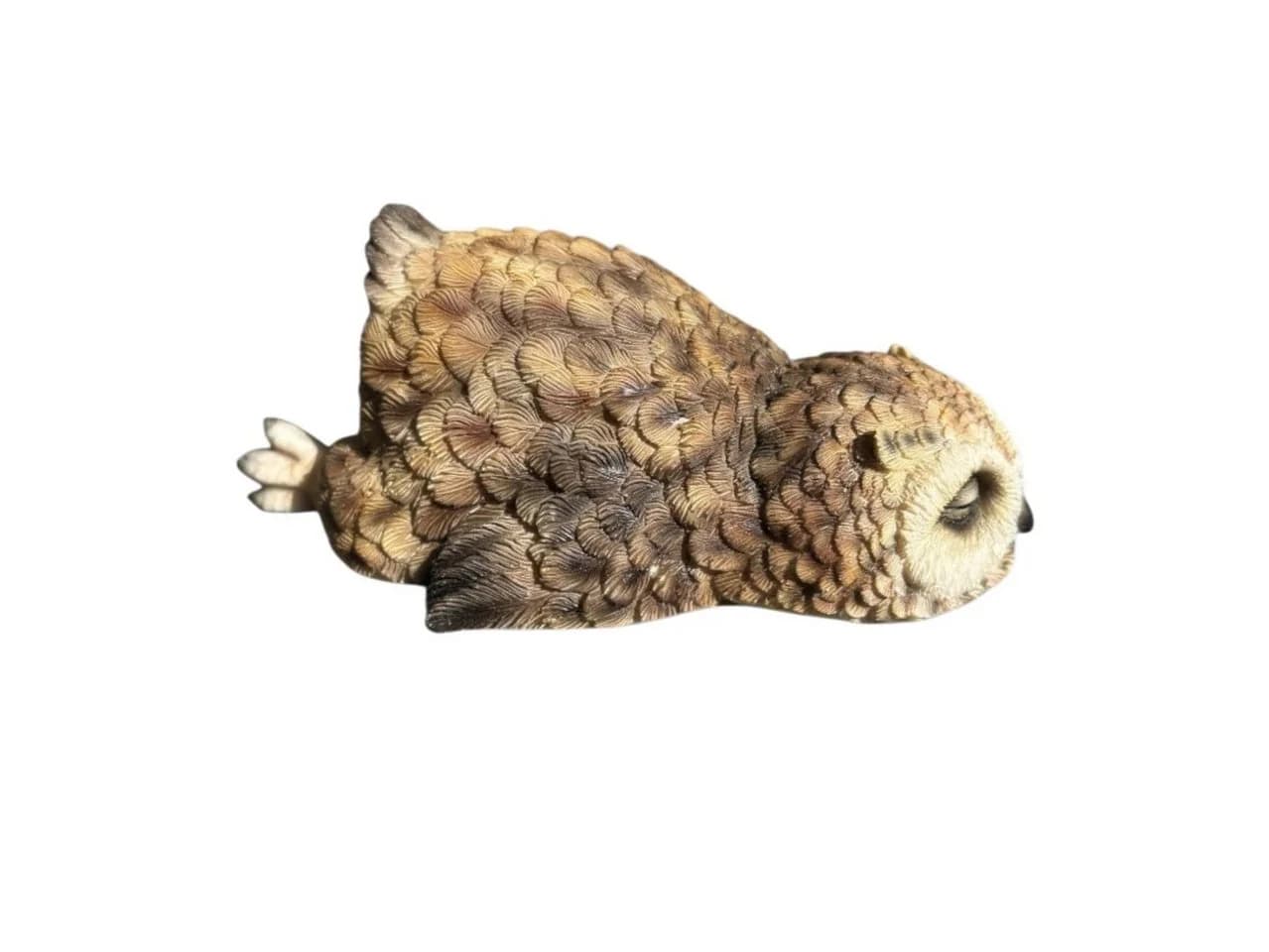 Figurendiscounter Dekofigur Schlafende Eule Braun/Beige