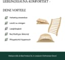 HOFMEISTER Sauna-Set mit Rückenlehne, Kopfstütze & Beinstütze aus Lindenholz Bild 5