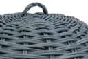 Krines Home Wäschetonne Rund Blau Echtes Rattan Bild 4