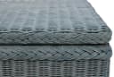 Krines Home Wäschesortierer Rattan 3 Fächer mit Deckel Blau Bild 5