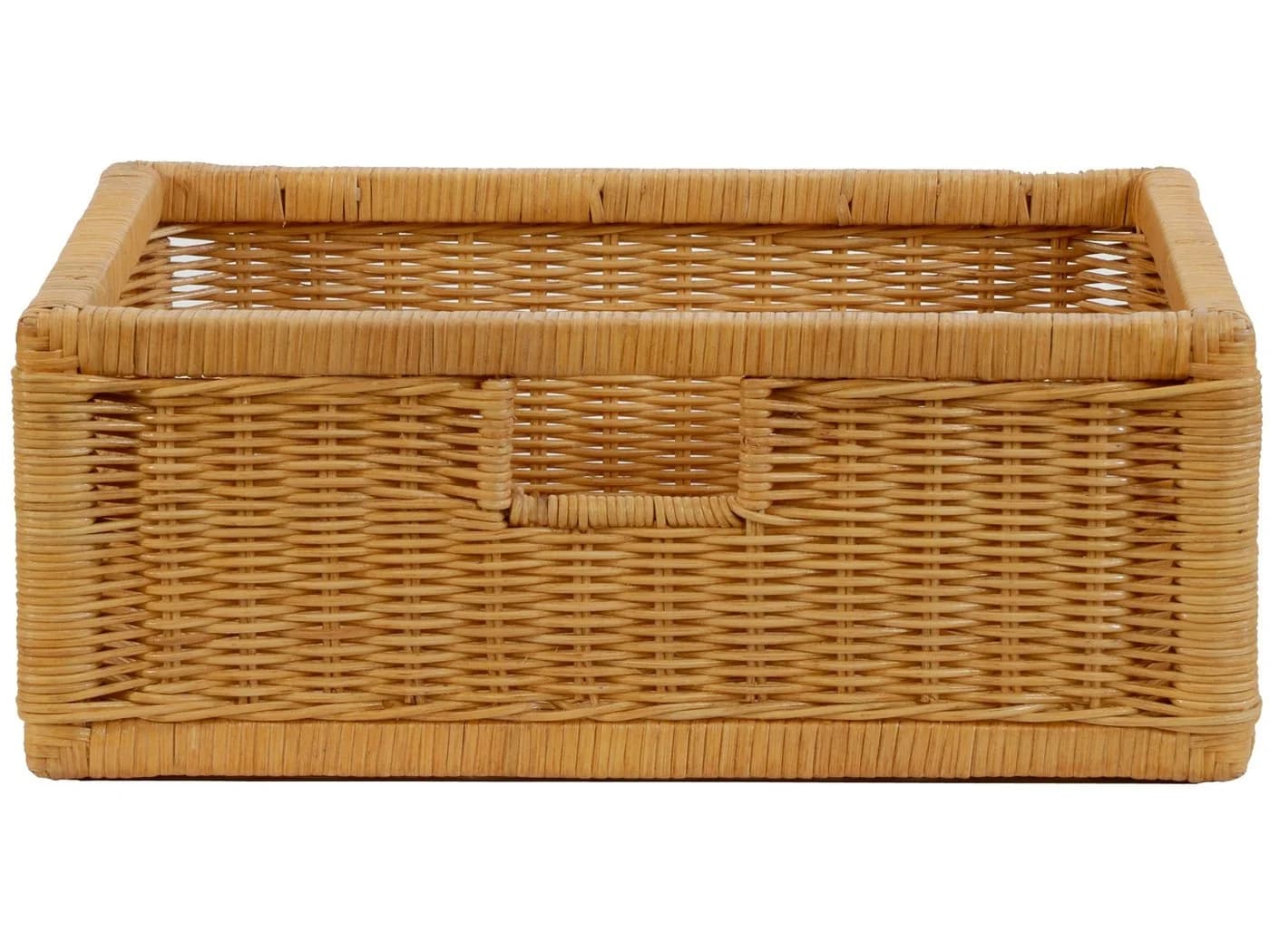 Krines Home Regalkorb 2er Set Rattan Aufbewahrungskorb Beige - Bild 3