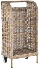 Krines Home Holzwagen aus Kubu-Rattan Naturrohr Bild 1