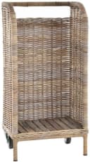 Krines Home Holzwagen aus Kubu-Rattan Naturrohr Bild 2