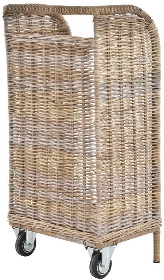 Krines Home Holzwagen aus Kubu-Rattan Naturrohr - Bild 4
