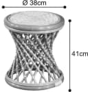 Krines Home Fußhocker Rattan Honig Handarbeit Bild 1