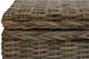 Krines Home Rattan Truhe Grau Natur mit Stoffinlett Bild 4