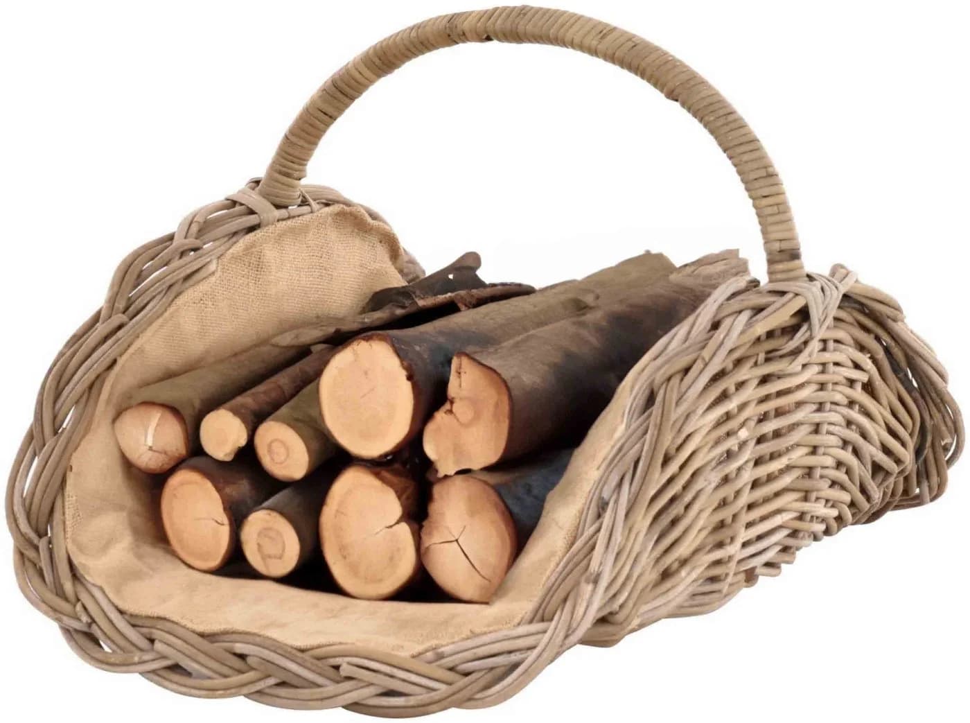 Krines Home Kaminholzkorb Woody Kubu-Rattan Natur - Bild 2