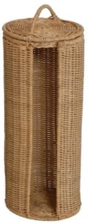 Krines Home Toiletten-Ersatzrollenhalter Rattan mit Deckel Honig Bild 2