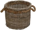 Krines Home Übertopf Großer Pflanzkorb Rattan Grau Bild 2