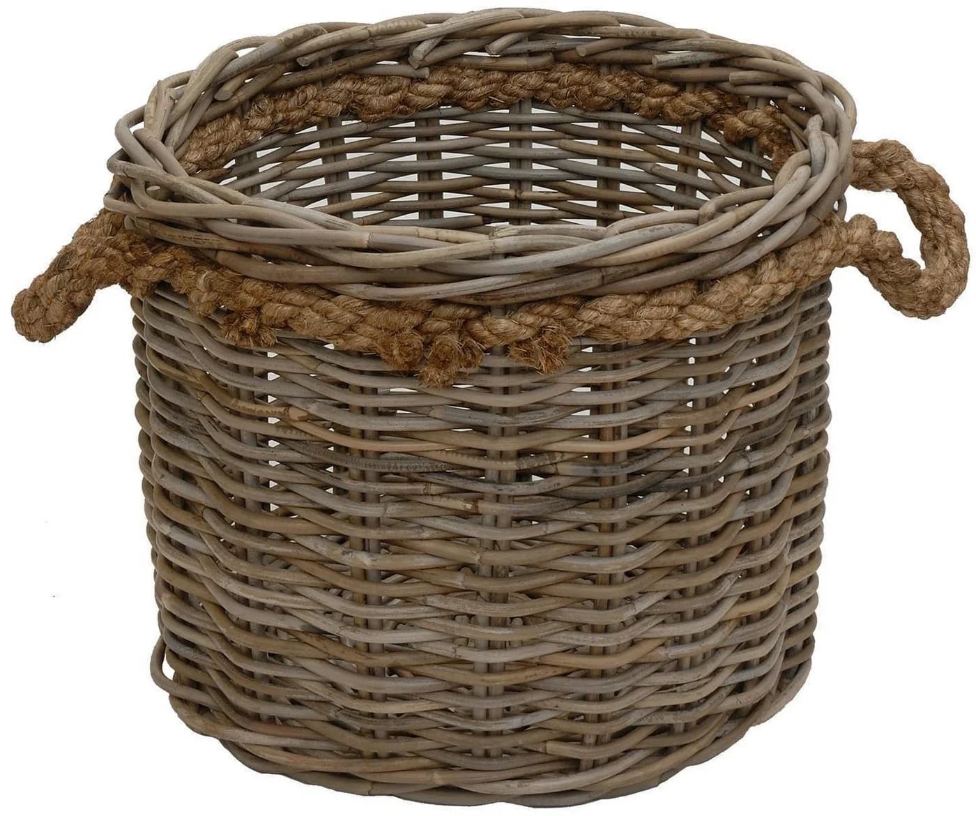 Krines Home Übertopf Großer Pflanzkorb Rattan Grau - Bild 2