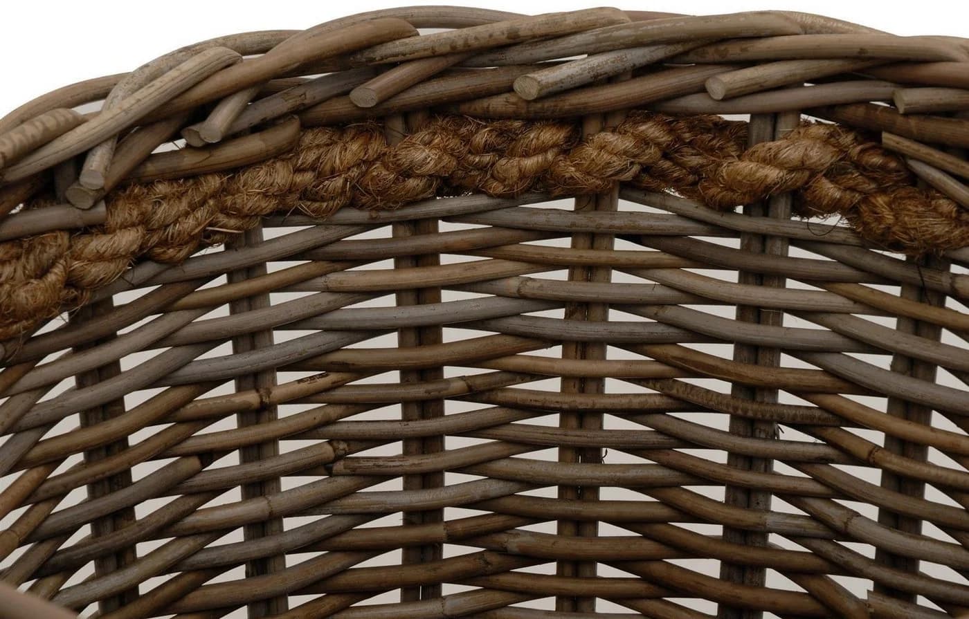 Krines Home Übertopf Großer Pflanzkorb Rattan Grau - Bild 3