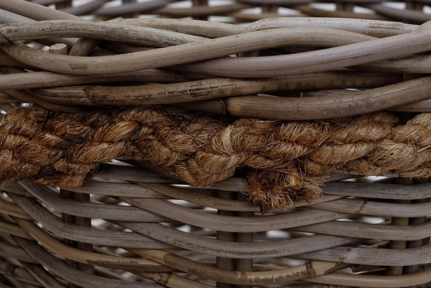 Krines Home Übertopf Großer Pflanzkorb Rattan Grau - Bild 5