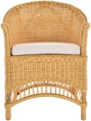 Krines Home Esszimmersessel Rattan mit Armlehnen & Kissen Bild 1
