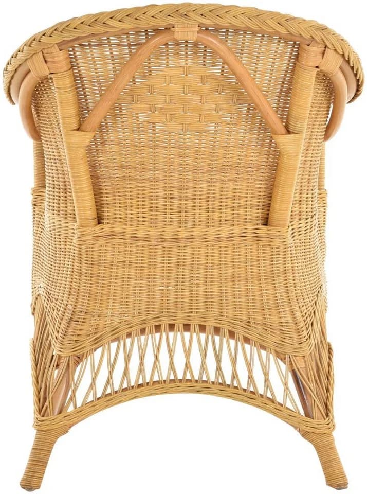 Krines Home Esszimmersessel Rattan mit Armlehnen & Kissen - Bild 5