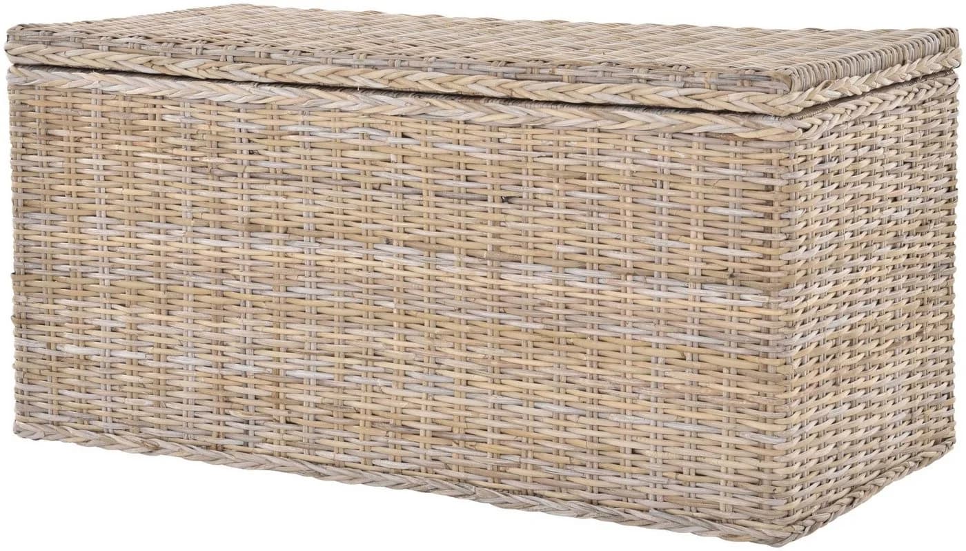 Krines Home Wäschetruhe Rattan Groß XL Natur - Bild 2