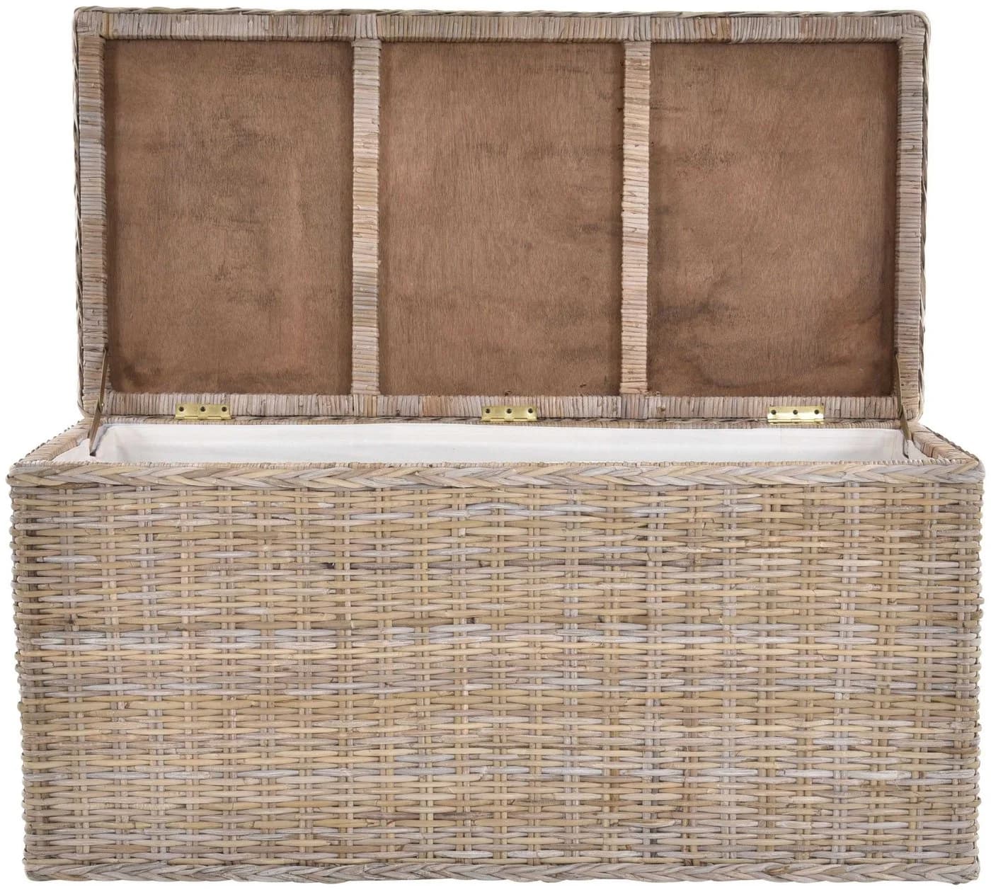 Krines Home Wäschetruhe Rattan Groß XL Natur - Bild 5
