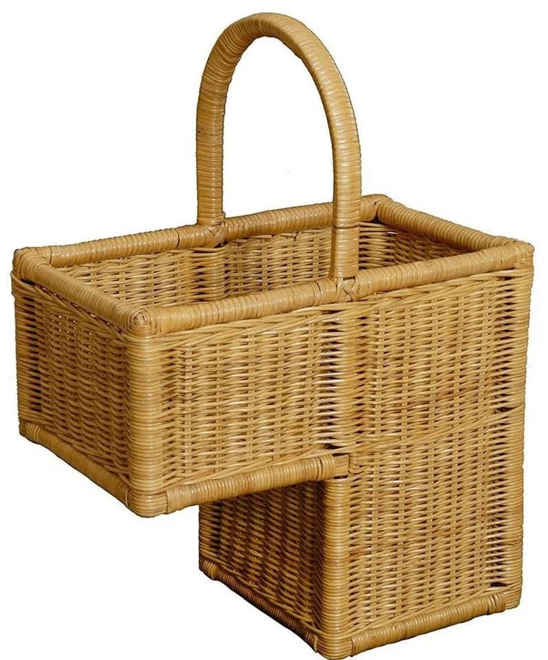 Krines Home Treppenkorb Rattan Honig