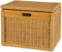 Krines Home Aufbewahrungskorb Hoher Korb mit Deckel Rattan Honig Bild 2