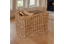 Krines Home Kaminholzkorb mit Jutestoff-Inlett Hell Natur Bild 1