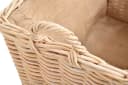 Krines Home Kaminholzkorb mit Jutestoff-Inlett Hell Natur Bild 5