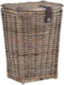 Krines Home Wäschekorb Hoch Rattan Grau Natur Modern Bild 1
