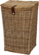 Krines Home Wäschekorb Hoch Rattan Grau Natur Modern Bild 2
