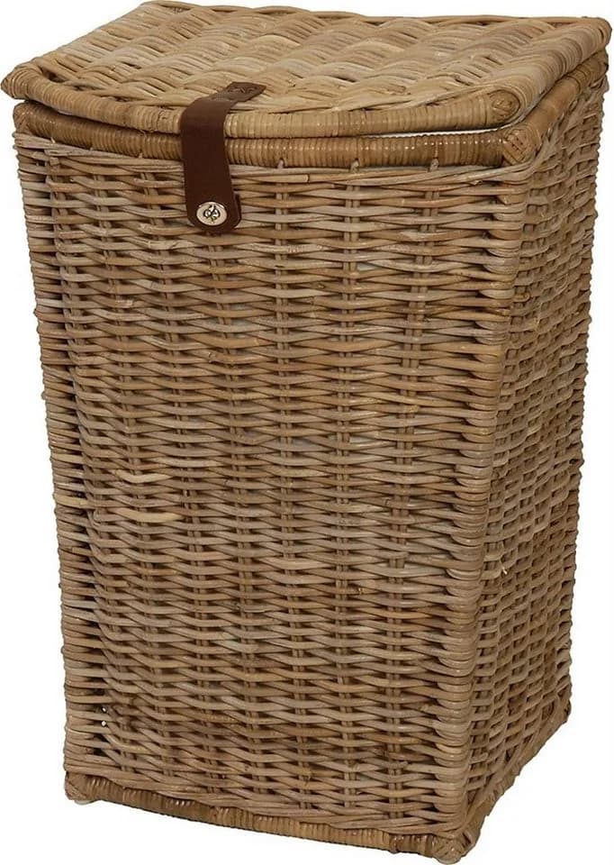 Krines Home Wäschekorb Hoch Rattan Grau Natur Modern - Bild 2