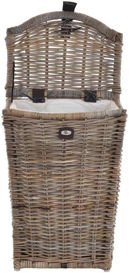 Krines Home Wäschekorb Hoch Rattan Grau Natur Modern - Bild 4