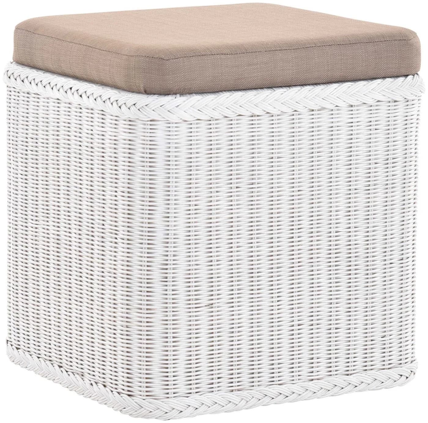 Krines Home Sitztruhe Rattan Wäschekorb Quadratisch - Bild 2