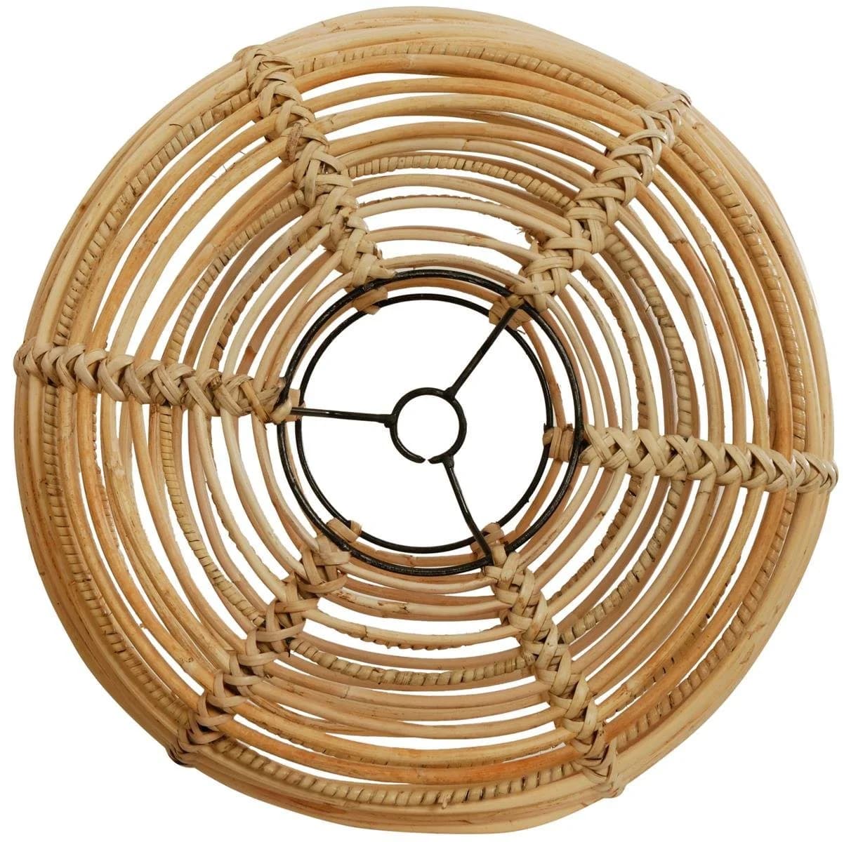 Krines Home Lampenschirm Retro Rattan 40cm
