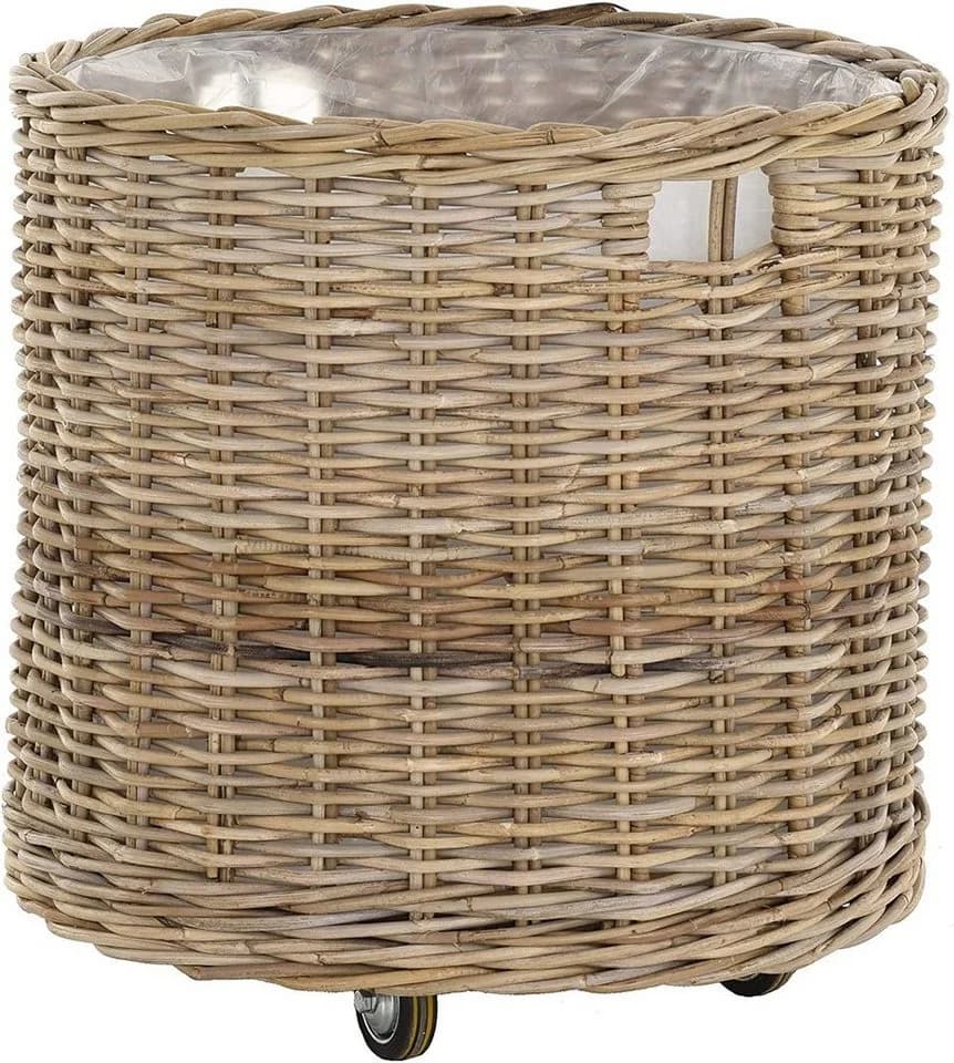 Krines Home Allzweckkorb Pflanzkorb Rattan XXL Rollkorb - Bild 2