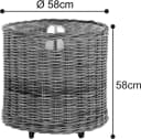 Krines Home Allzweckkorb Pflanzkorb Rattan XXL Rollkorb Bild 5