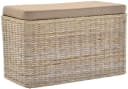 Krines Home Wäschetruhe Sitztruhe Natur-Rattan Gepolstert Bild 2
