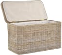 Krines Home Wäschetruhe Sitztruhe Natur-Rattan Gepolstert Bild 4
