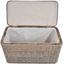 Krines Home Wäschetruhe Sitztruhe Natur-Rattan Gepolstert Bild 5