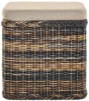Krines Home Sitztruhe Rattan Wäschekorb Quadratisch Gepolstert Bild 1