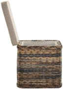 Krines Home Sitztruhe Rattan Wäschekorb Quadratisch Gepolstert Bild 4