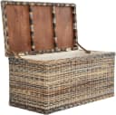 Krines Home Truhe Große Rattantruhe MAX Wäschetruhe Natur Rattan Bild 3