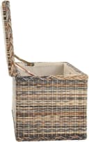 Krines Home Truhe Große Rattantruhe MAX Wäschetruhe Natur Rattan Bild 4