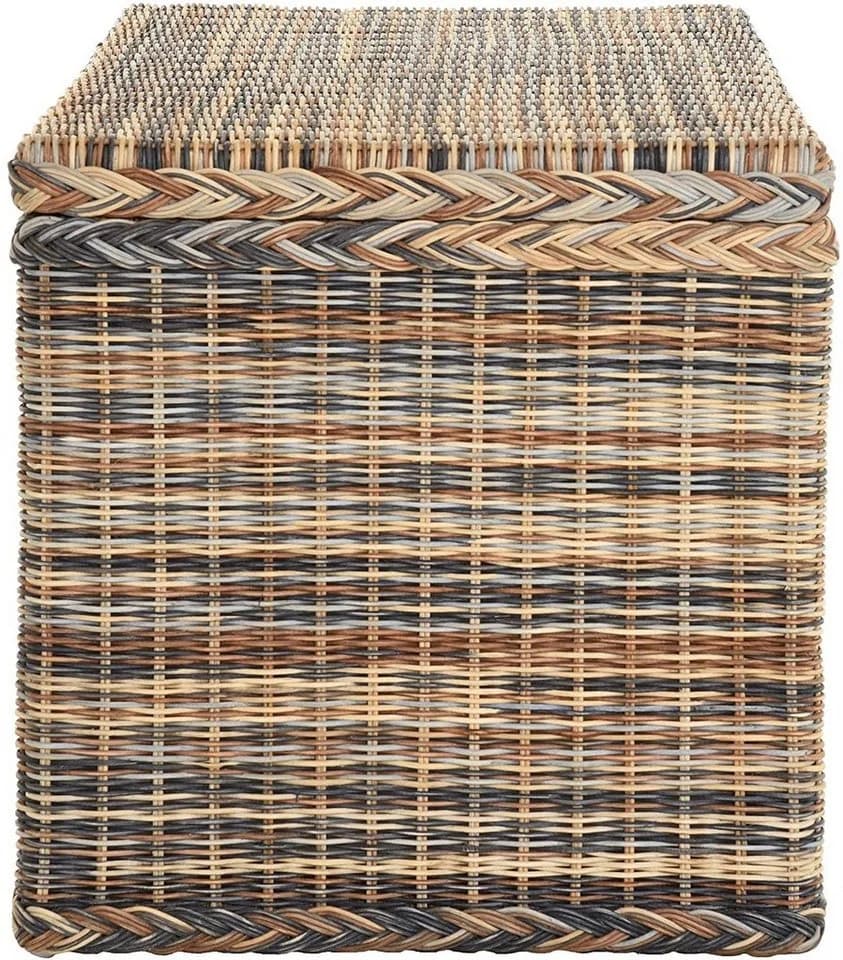 Krines Home Truhe Große Rattantruhe MAX Wäschetruhe Natur Rattan - Bild 5